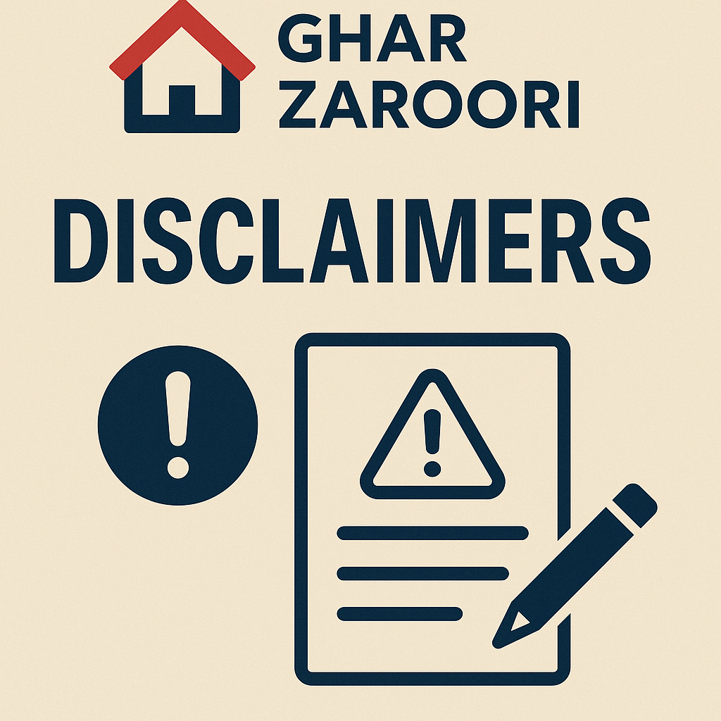 Ghar Zaroori disclaimer